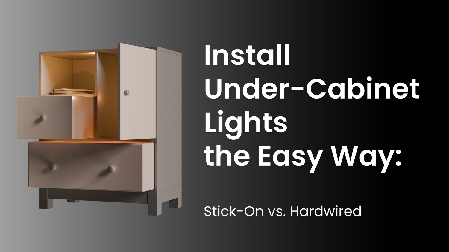 Install Under-Cabinet Lights the Easy Way: Stick-On vs Hardwired
